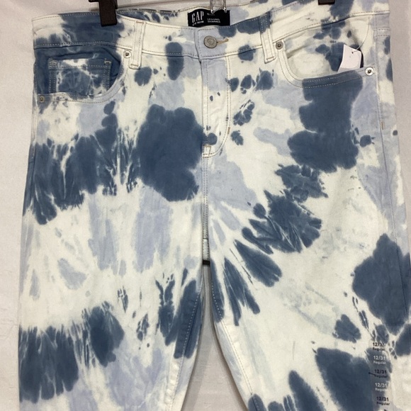 NWT GAP 12/31 Legging Skimmer Tie-Dye Denim - Picture 2 of 13